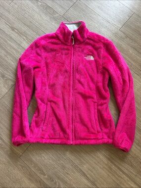The North Face Osito Hot Pink Plush Fleece Zip-Up Jacket